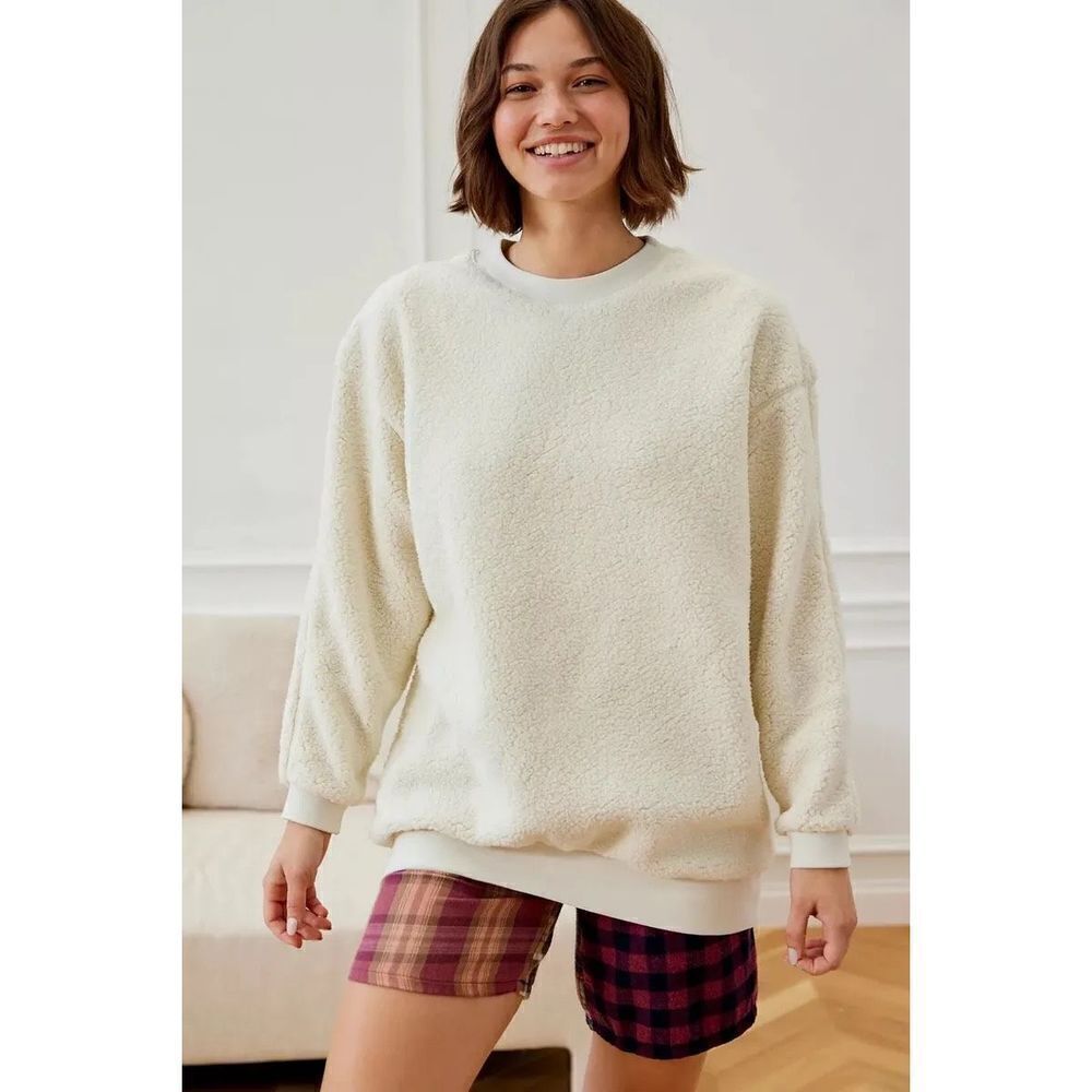 NEW Urban Outfitters Out From Under Outlander Sherpa Fleece Soft Sweater xsp